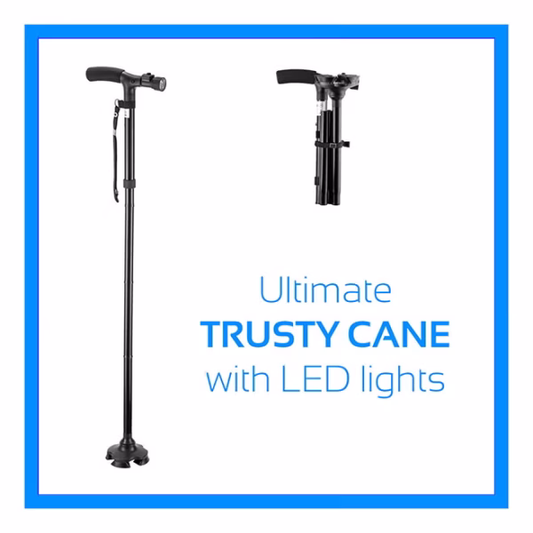 ⁦عصا ماجيك للمشي شديدة الخفة مزودة بكشاف LED⁩ - الصورة ⁦2⁩