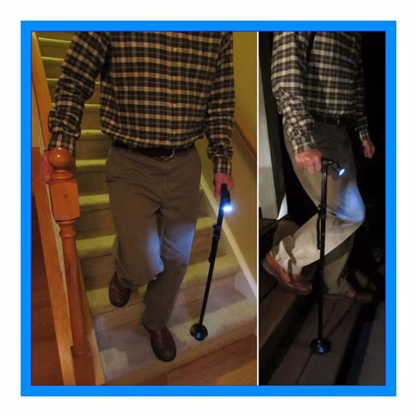 ⁦عصا ماجيك للمشي شديدة الخفة مزودة بكشاف LED⁩ - الصورة ⁦4⁩
