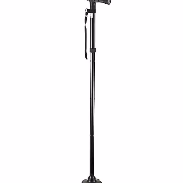 عكاز قابل للطي مع مصباح LED
