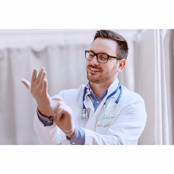 ⁦مجموعة قفازات للاستخدام مرة واحدة خالية من بودرة الفينيل مكونة من 100 قطعة⁩ - الصورة ⁦5⁩