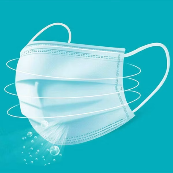 ⁦كمامة وجه واقية 3 طبقات للاستخدام مرة واحدة من 50 قطعة⁩ - الصورة ⁦3⁩