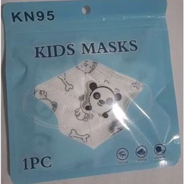⁦قناع كيدز KN95 - قناع قابل للطي للأطفال مع فلتر تنفس - دعم الأنف - 3 قطع - تصميم أبيض⁩ - الصورة ⁦3⁩