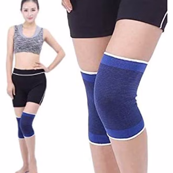 ⁦Sports Pair Of Knee Compression Sleeves Neoprene For Cross Training Wod, Squats, Gym Workout, Powerlifting, Weightlifting⁩ - الصورة ⁦2⁩